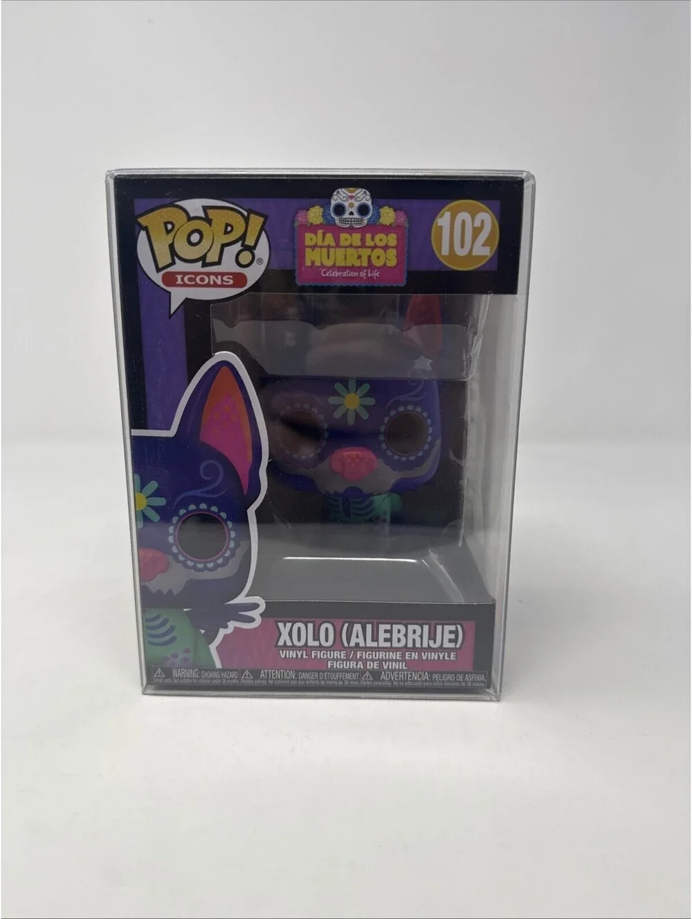 Funko Pop! Icons Dia De Los Muertos Xolo Alebrije #102 With Pop Protector